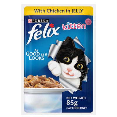 Felix Cat Wet Food (kitten Chicken in Jelly) 85 gm