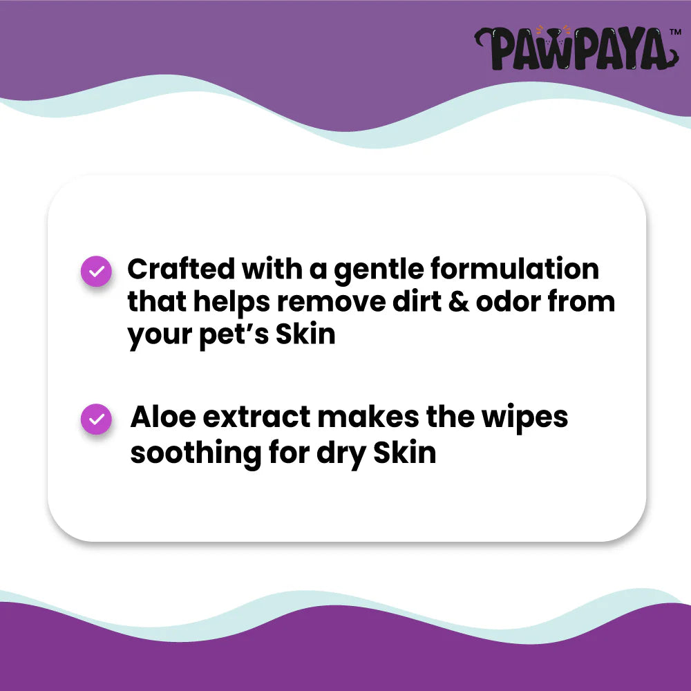 Pawpaya Ear Wipes For Dogs \ Cats