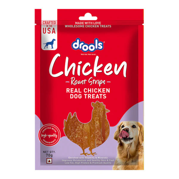 Drools Real Chicken Dog Treats - Chicken Roast Strips