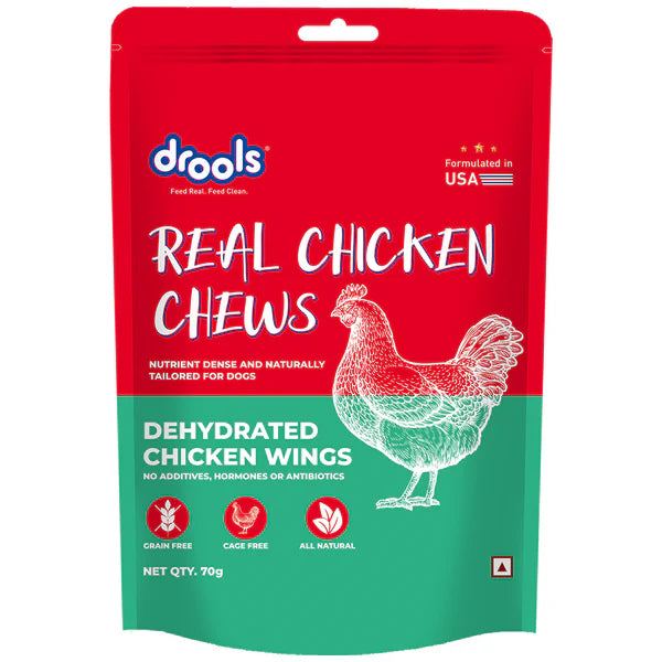 Drools Real Chicken Chews - Dehydrated Chicken Wings