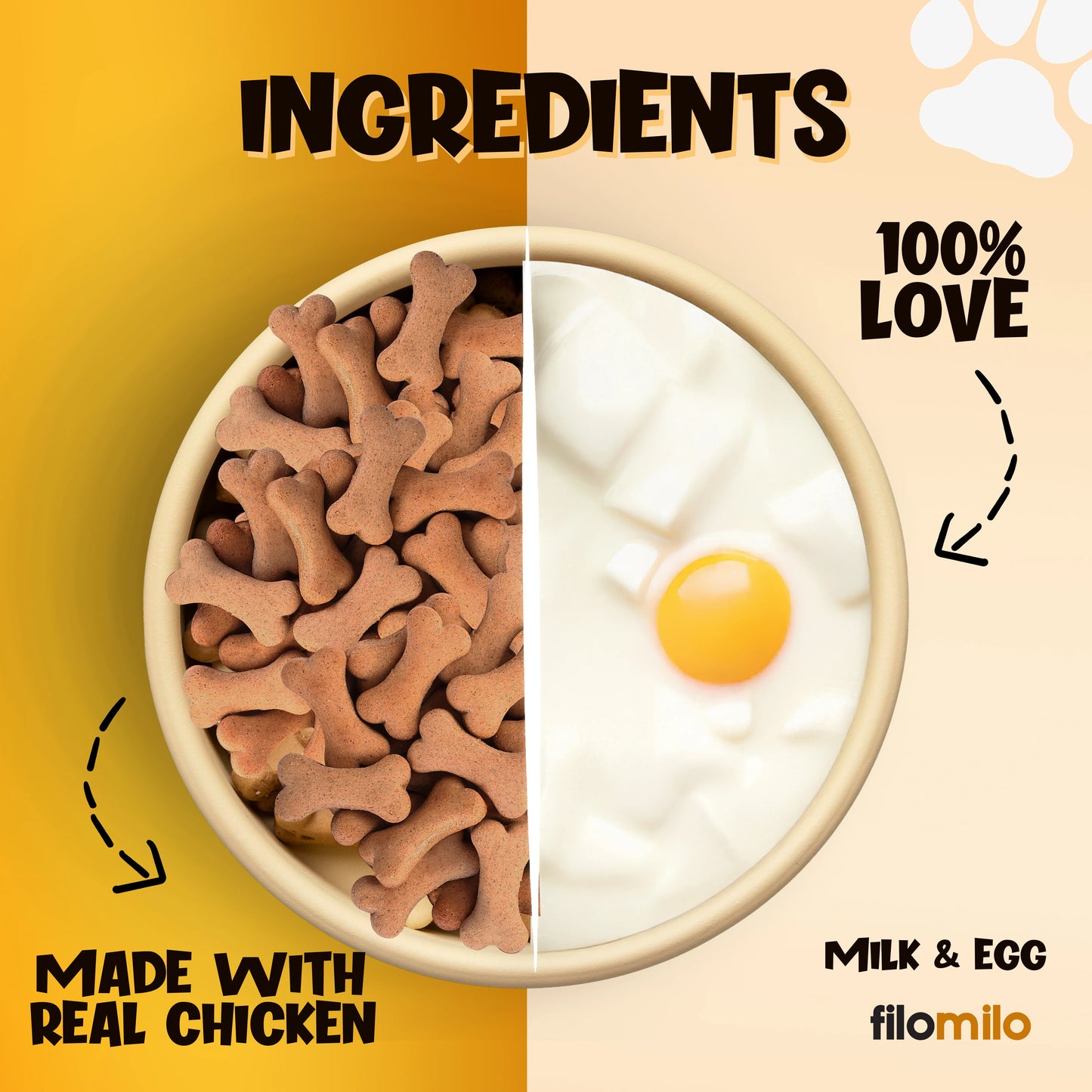Filomilo Dog Biscuits - Milk