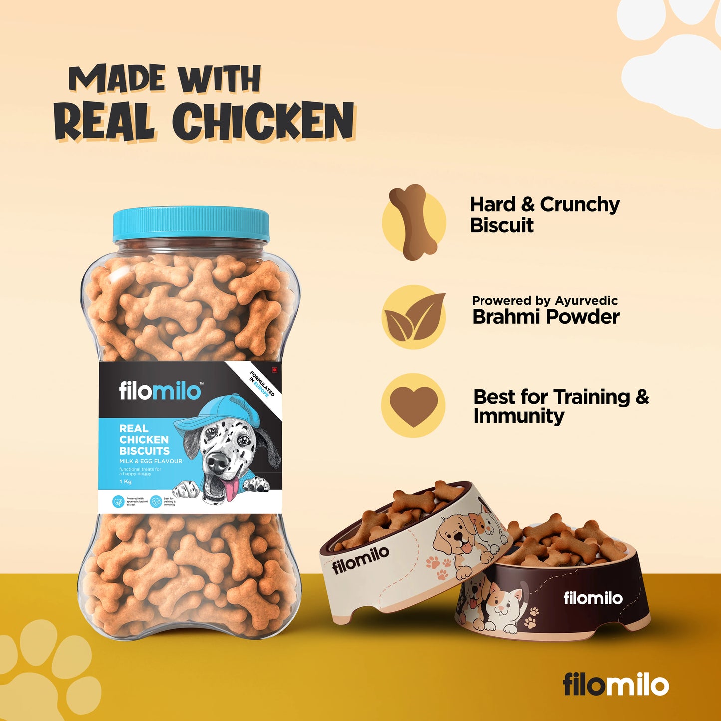 Filomilo Dog Biscuits - Milk