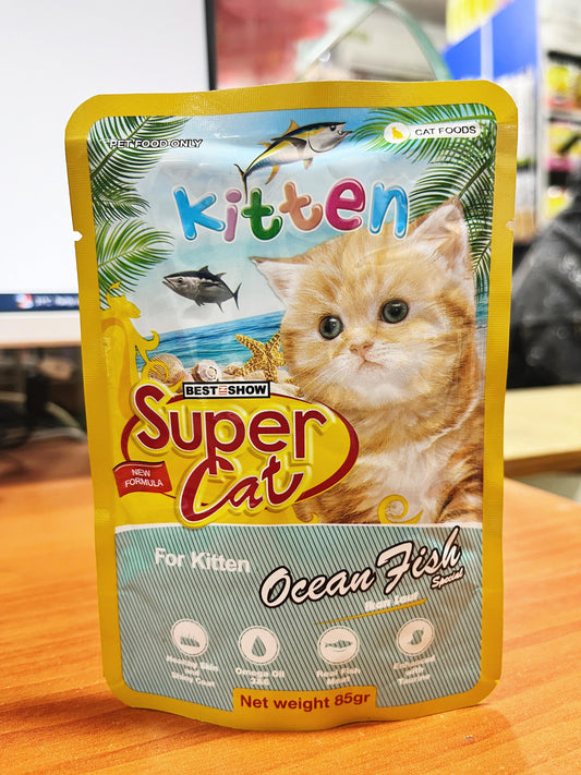 Super Cat Wet Food (Kitten Ocean Fish) 85 gm