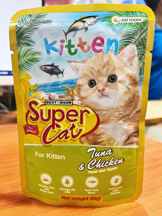Super Cat Wet Food (Kitten Tuna & Chicken) 85 gm