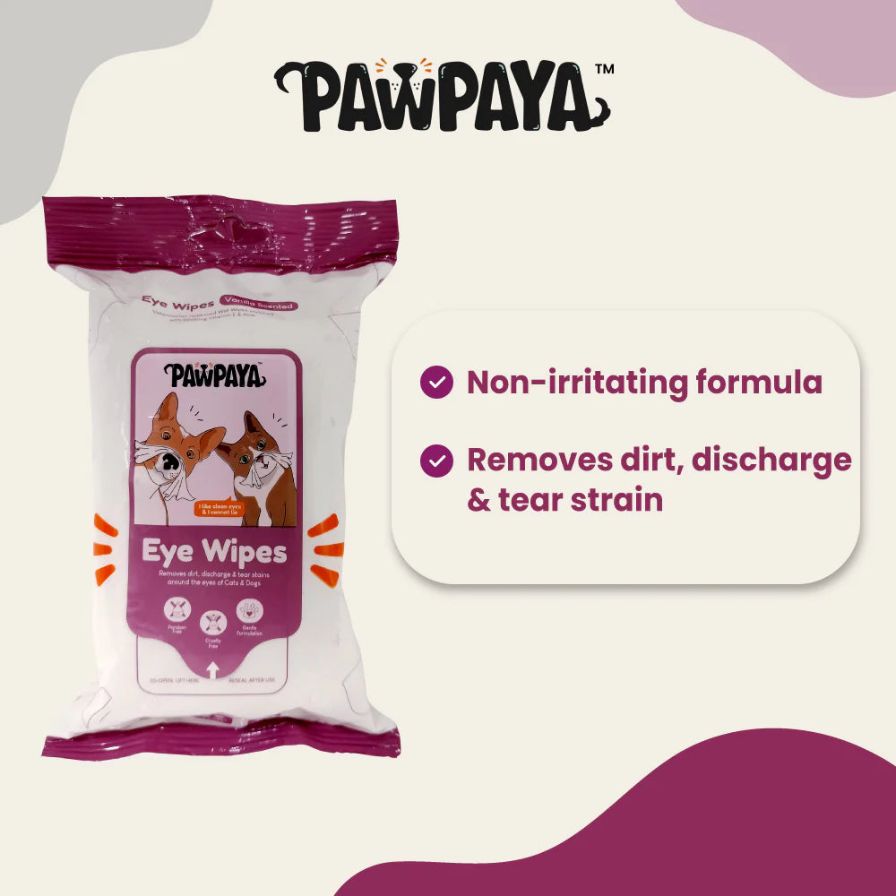 Pawpaya Eye Wipes For Dogs \ Cats